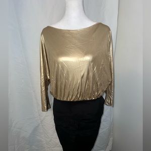 NICOLE MILLER Dress Black and Gold